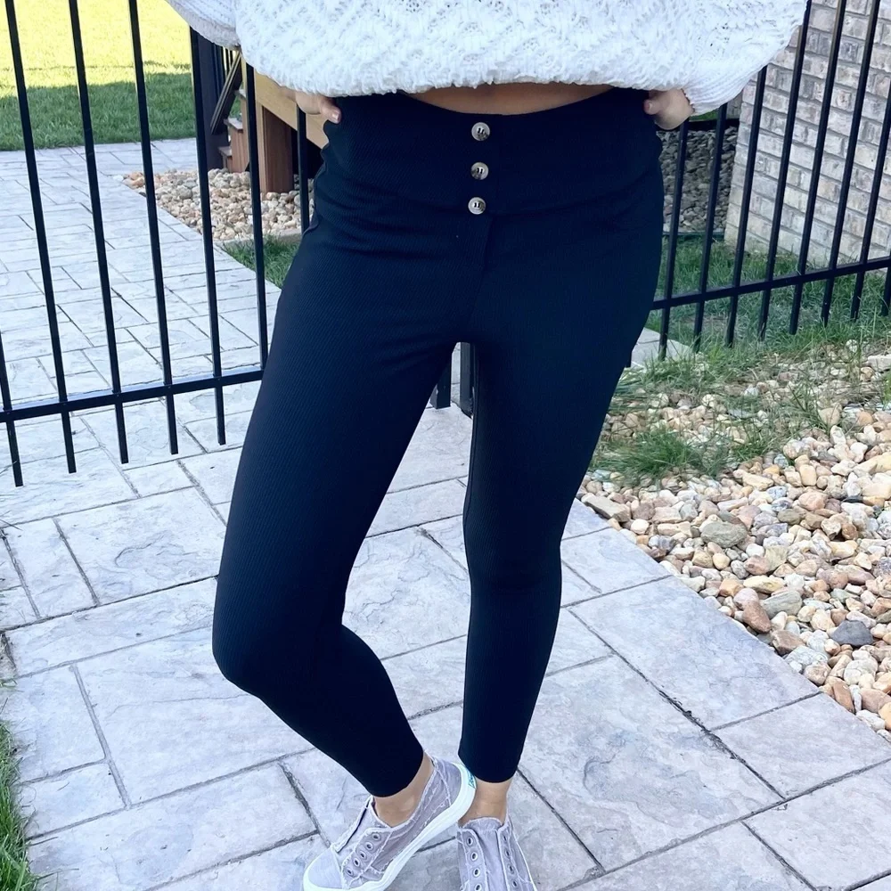 Future Goals Ribbed Leggings - Picture 2 of 5